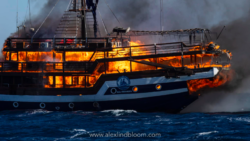 incendie sur un bateau de plongée