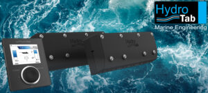 Black panel trim tabs product shot with Hydrotab logo