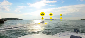 Hazards are shown in water by Lookout AI detection warning system which claims to be able to spot 'every' hazard