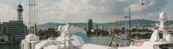 superyachts in MB92 location Barcelona