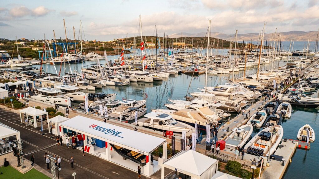 Olympic yacht show - boats in the marina