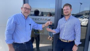 Thierry Lambot, founder of Tecmar, and his son Martin Lambot, new president of the company.
