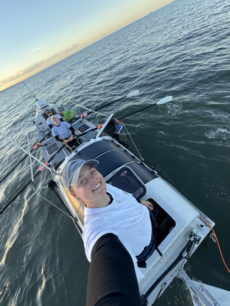 Seas the Day team selfie on rowing boat they will take across Pacific Ocean as they aim to smash three world records in unsupported row