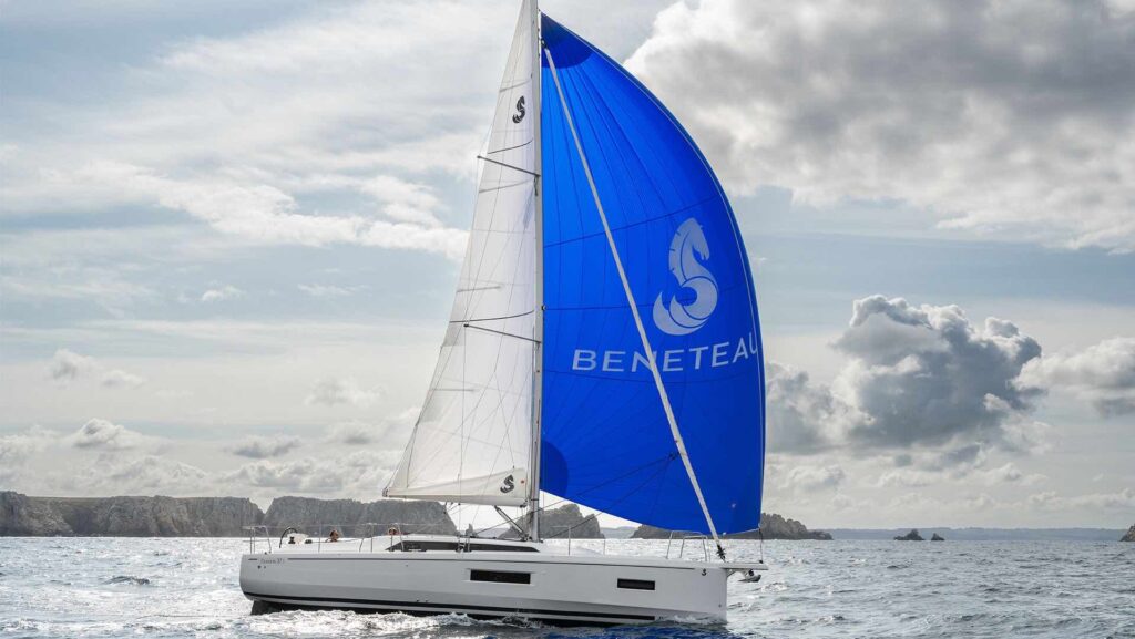 Beneteau Oceanis 37.1 37ft sailing boat with blue sail