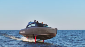 Candela Baltic Sea c-8 electric boat on foils