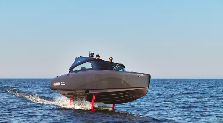 Candela Baltic Sea c-8 electric boat on foils