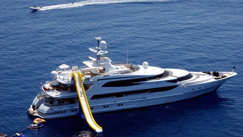 Yacht Featuring Slide and Jet Ski