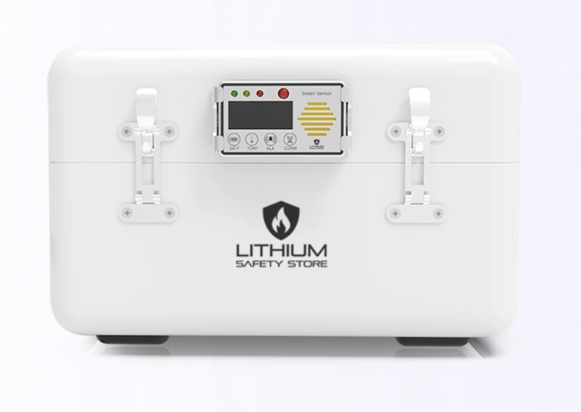 Lithium storage solutions white case with number padlock