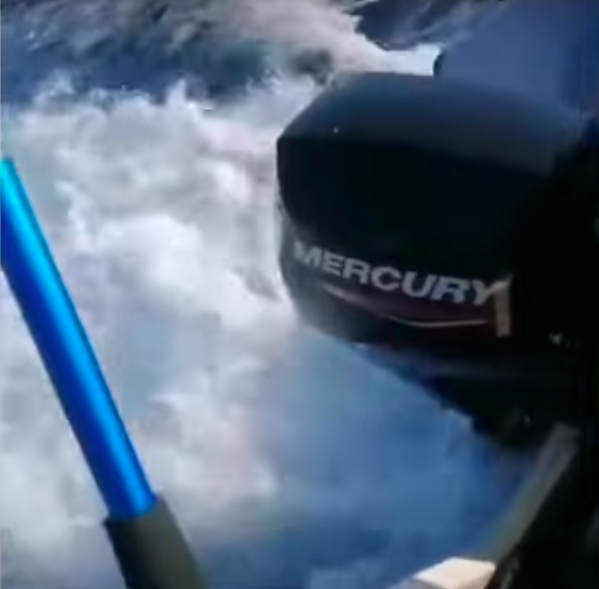 Mercury outboard being used by people smuggler who said he preferred Yamaha outboards