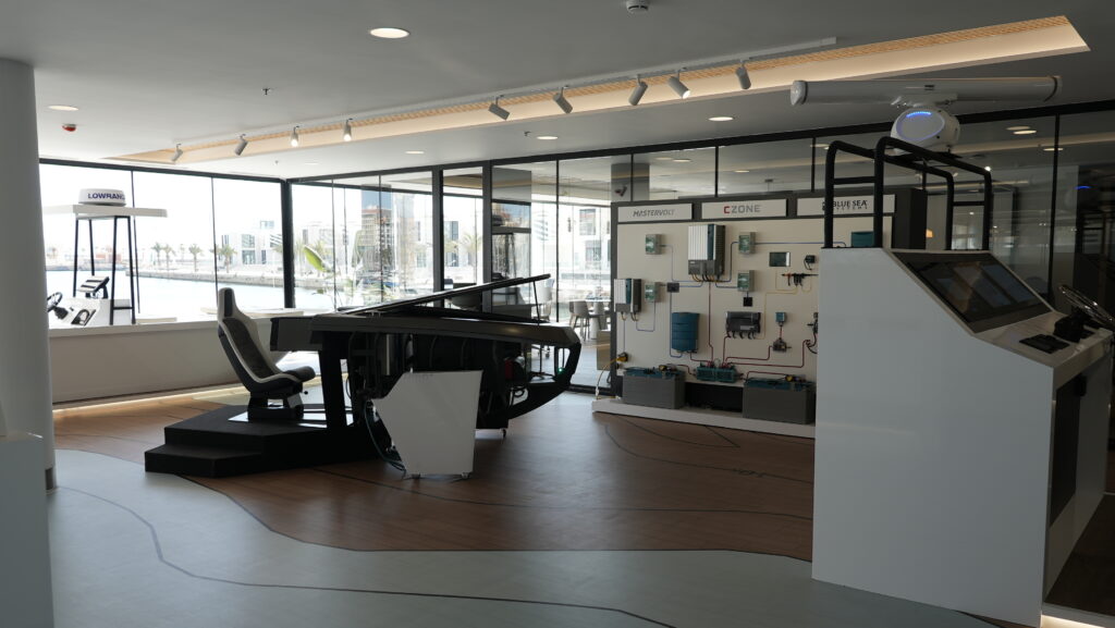 center with marine electronics
