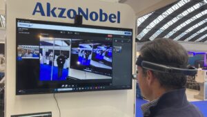 RealWear camera headset in use at Metstrade