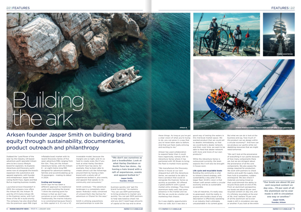 double page spread of marine industry news magazine issue pages 4 and 5