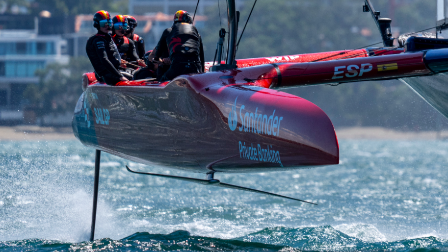 Four sailors flying high as SailGP new T-foil put through its paces