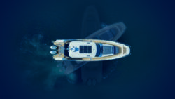 Graphic of boat using thruster