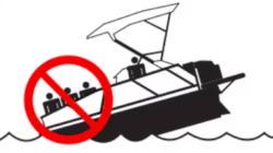 Diagram showing danger of overloading front of Sea-Doo Switch as product recalled issued by BRP after accidents where Switchs' flipped