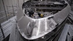 Sirena 42M superyacht under construction.