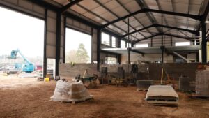 redevelopment work inside a boat yard