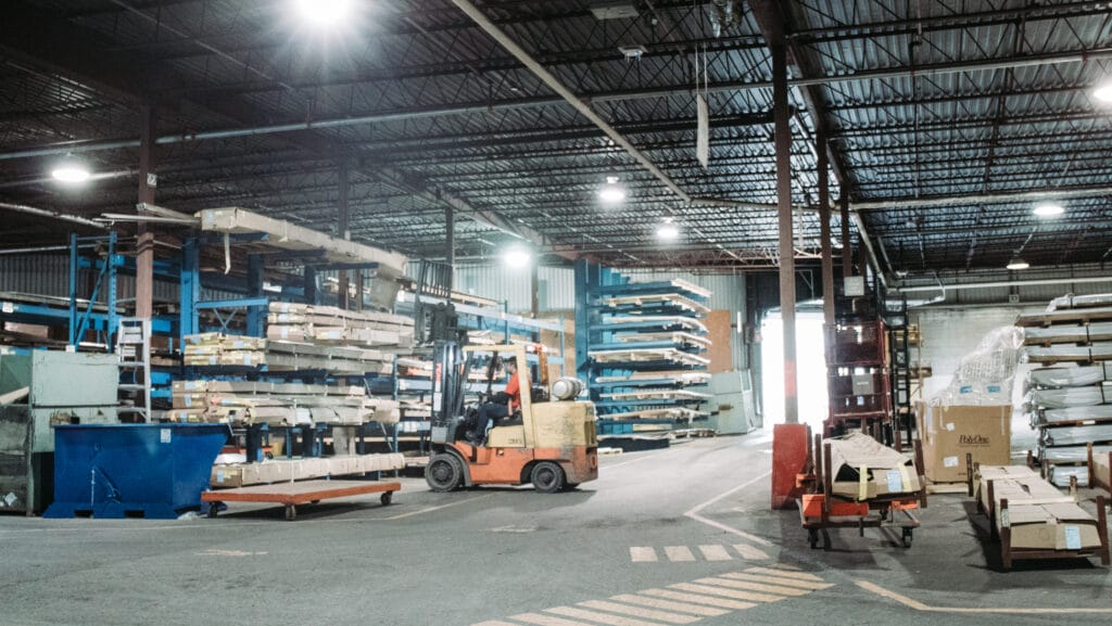 Warehouse in operation