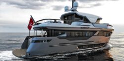 Kando85 large grey ocean cruiser motor yacht