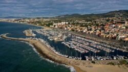 aerial view of Spanish marina