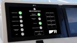 black screen on boat MFD showing seakeeper toggles