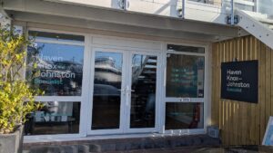 Haven Knox-Johnston specialist office front in Poole, UK