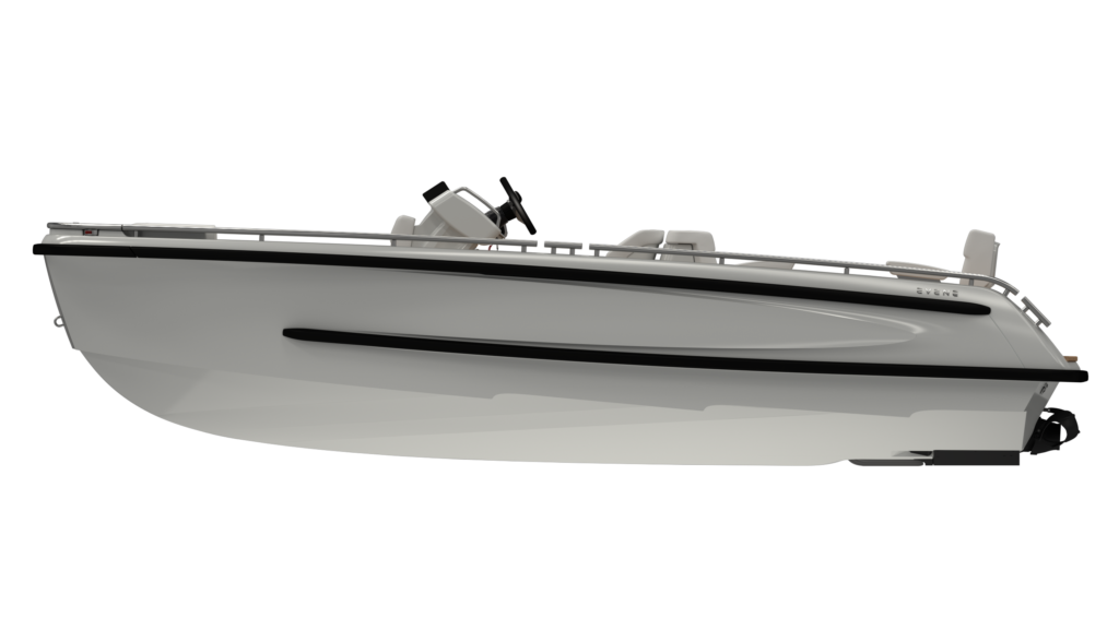 Petestep hull on Evene Origin tender