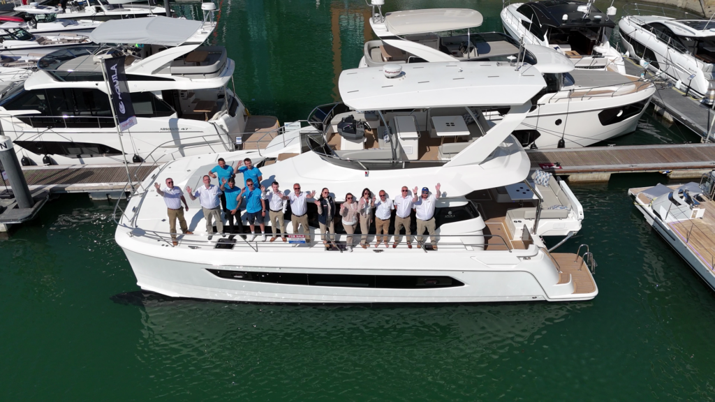 Approved Boats Fairline team at SC> Boat Show.