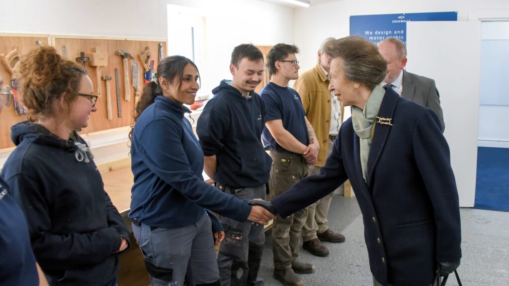HRH Princess Anne visits Cockwells Training Academy