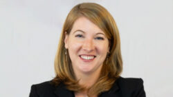 Global commercial director for AkzoNpbel, Jemma Lampkin, smiles at camera