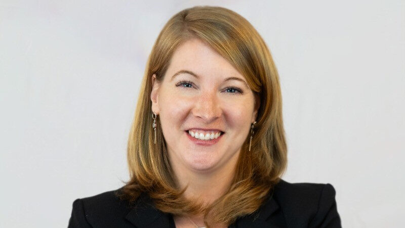 Global commercial director for AkzoNpbel, Jemma Lampkin, smiles at camera