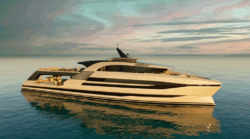 Large motoryacht - it's the Polaris 48 from Cantieri di Pisa