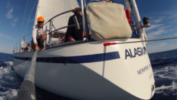 boat with ropes coming off it using Spiroll to stop the chafe