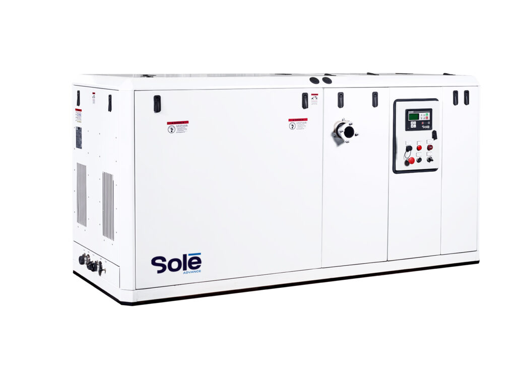 Sole Advance generator encased in white box