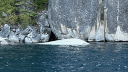 The capsized boat on Lake Tahoe June 21 2025. cr Petty Officer 1st Class Justin Smith USCG