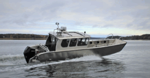 Alukin aluminium workboat on the water