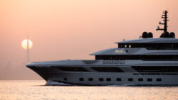 Gulf Craft vessel at sunset