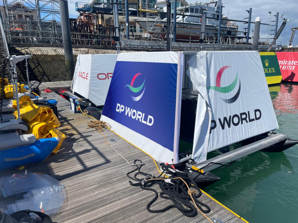 DP World SailGP race marker at Endeavour Quay