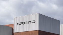 Exterior of Grand Boats factory in Ukraine