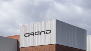 Exterior of Grand Boats factory in Ukraine