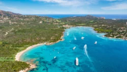 Cala di Volpe coast in Sardinia