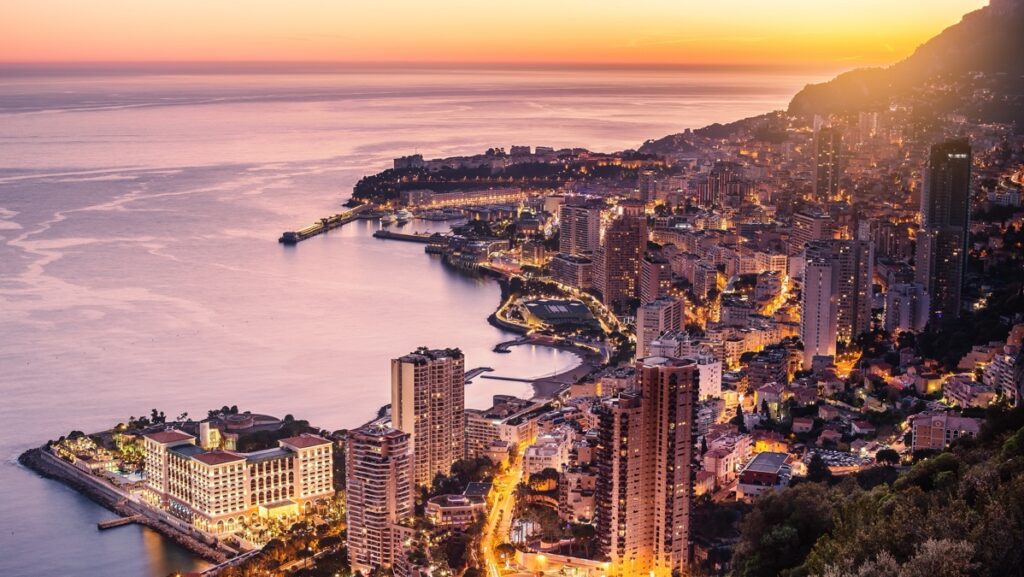 Monaco at sunset