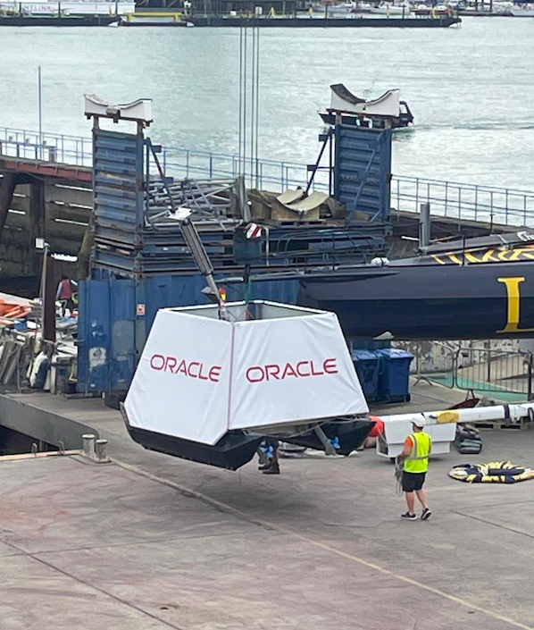 SailGP race marker at Endeavour Quay - Oracle