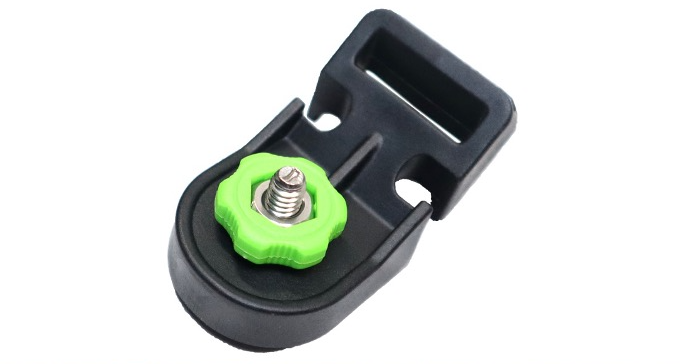 Railblaza's bracket in black and luminous green