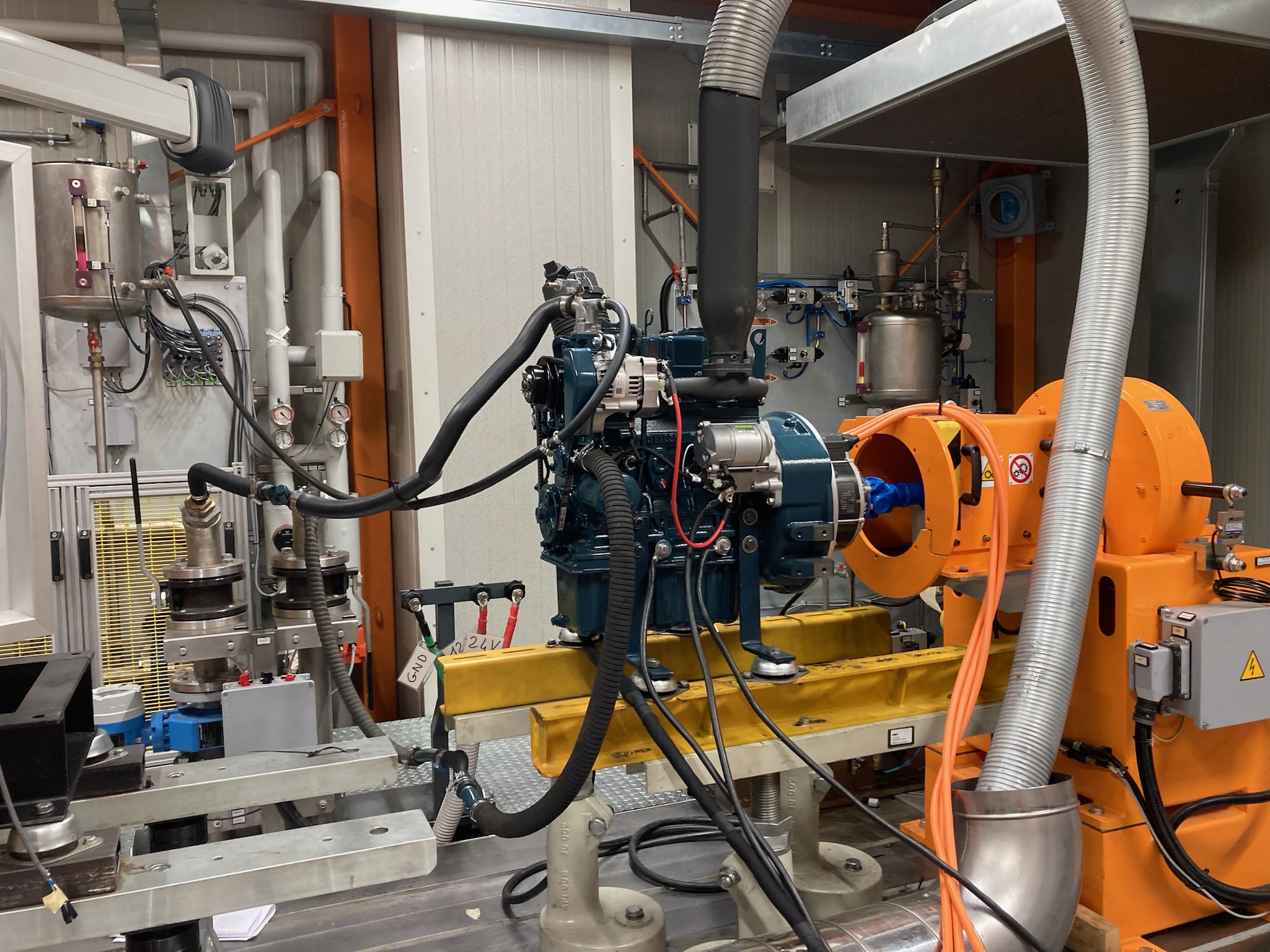 Machinery testing in warehouse