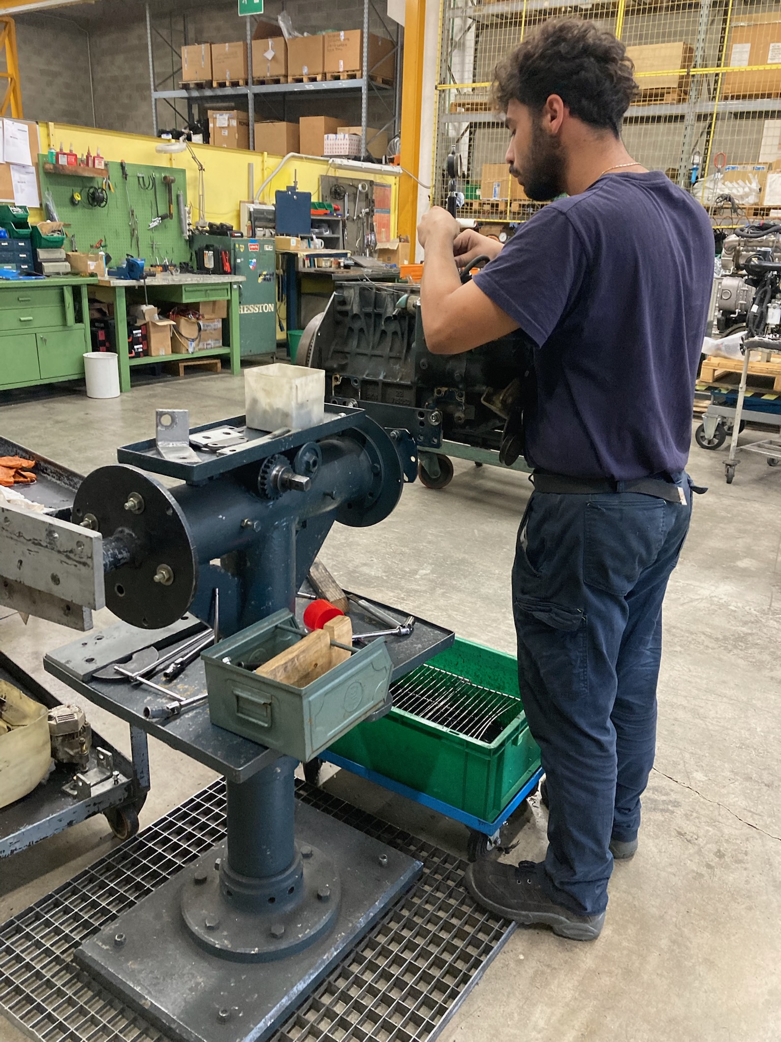 Male worker in SAIM warehouse