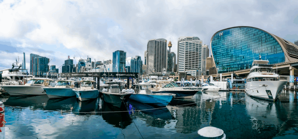 Boats at Sydney International On-water Boatshow