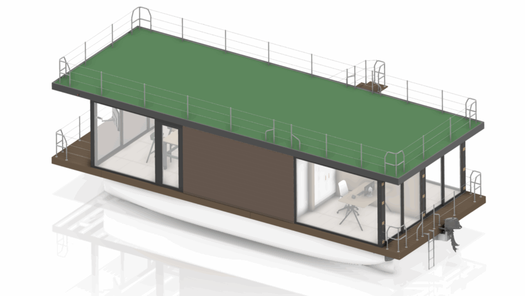 rendering of floating living space
