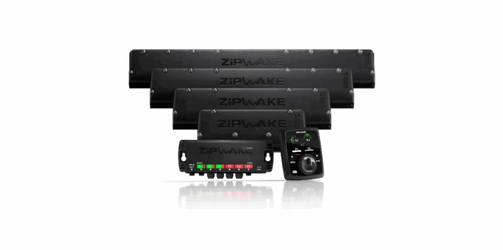 Zipwake Pro system - series of black rectangles