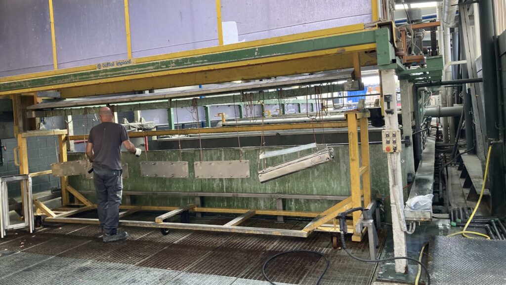 machinery in factory at Besenzoni
